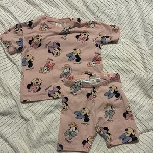 H&M/Disney Kids Pajama Set - Pink Mickey & Minnie Design
